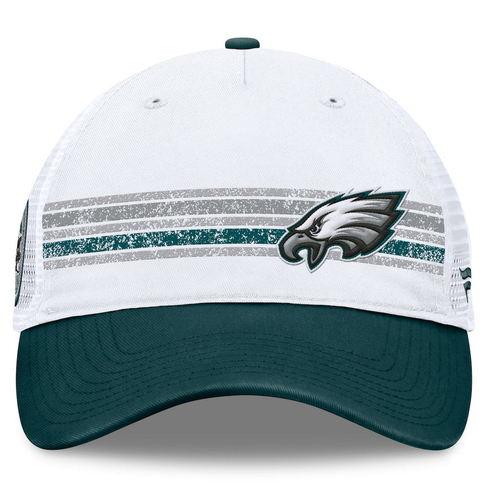Philadelphia Eagles Flawless Stripe Adjustable Hat White/Midnight Green | Fanatics