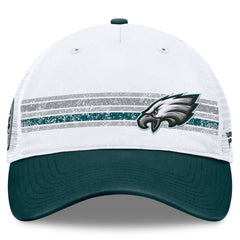 Philadelphia Eagles Flawless Stripe Adjustable Hat White/Midnight Green | Fanatics
