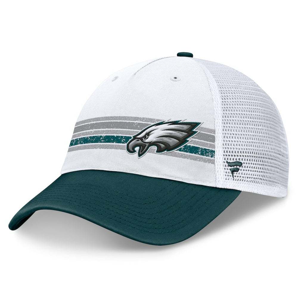 Philadelphia Eagles Flawless Stripe Adjustable Hat White/Midnight Green | Fanatics
