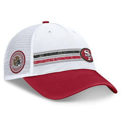 San Francisco 49ers Flawless Stripe Adjustable Hat White/Scarlet | Fanatics