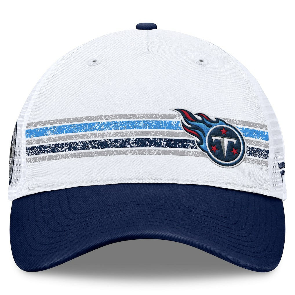 Tennessee Titans Flawless Stripe Adjustable Hat White/Navy | Fanatics