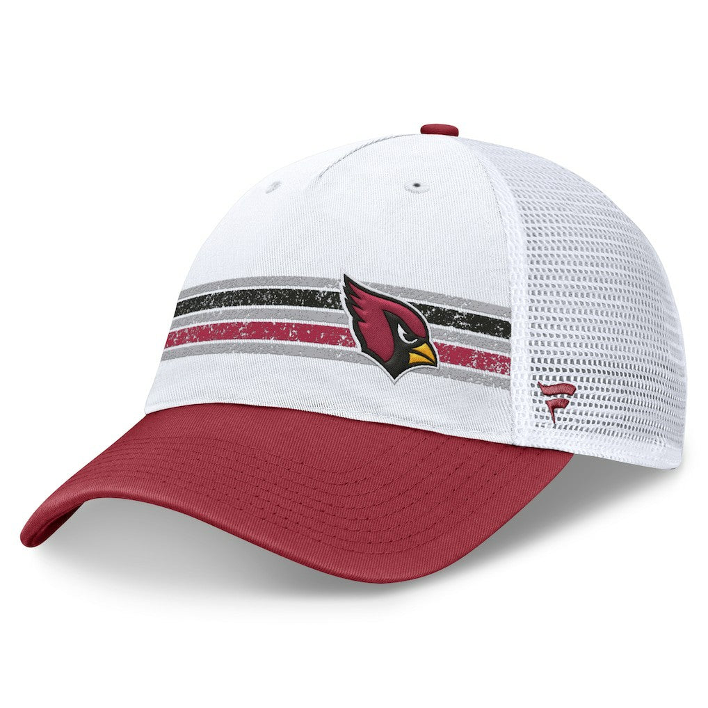 Arizona Cardinals Flawless Stripe Adjustable Hat White/Cardinal | Fanatics