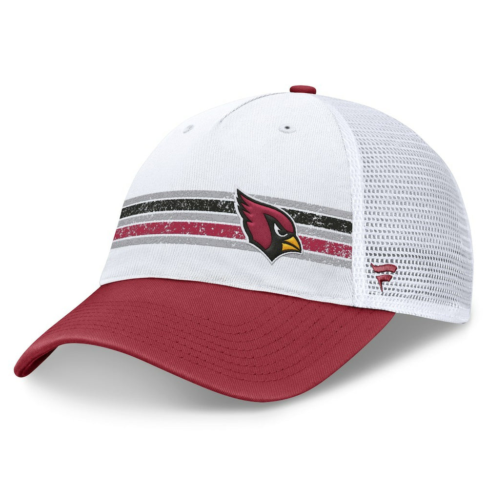 Arizona Cardinals Flawless Stripe Adjustable Hat White/Cardinal | Fanatics