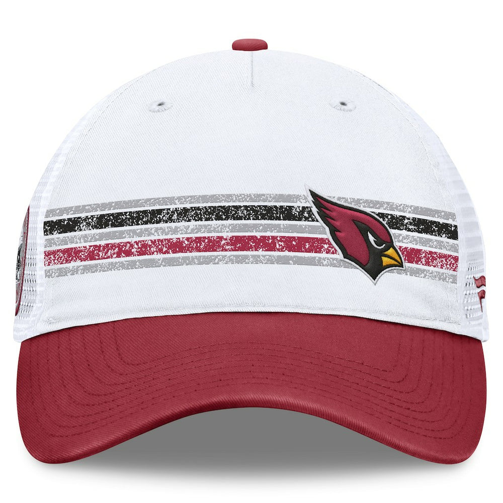 Arizona Cardinals Flawless Stripe Adjustable Hat White/Cardinal | Fanatics