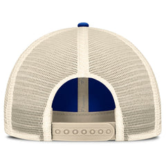 Los Angeles Rams Center Stripe Trucker Adjustable Hat Royal/Natural | Fanatics