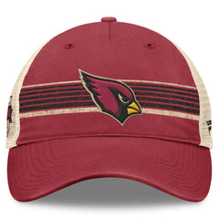 Arizona Cardinals Center Stripe Trucker Adjustable Hat Cardinal/Natural | Fanatics