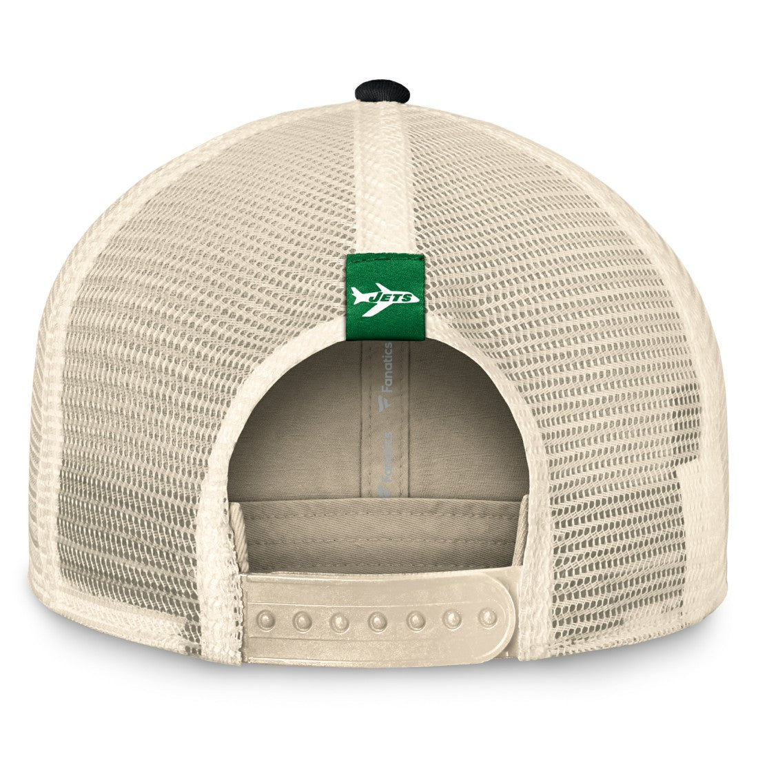 New York Jets Diamond Stripe Trucker Adjustable Hat Natural/Black | Fanatics