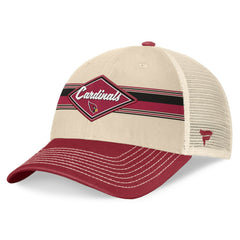 Arizona Cardinals Diamond Stripe Trucker Adjustable Hat Natural/Cardinal | Fanatics