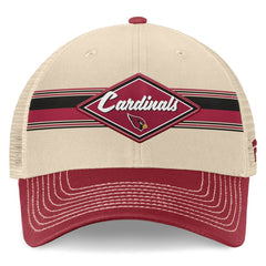 Arizona Cardinals Diamond Stripe Trucker Adjustable Hat Natural/Cardinal | Fanatics