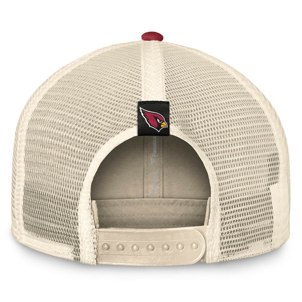 Arizona Cardinals Diamond Stripe Trucker Adjustable Hat Natural/Cardinal | Fanatics
