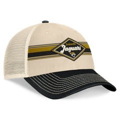 Jacksonville Jaguars Diamond Stripe Trucker Adjustable Hat Natural/Black | Fanatics