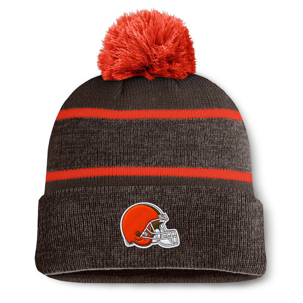 Cleveland Browns Holding Cuffed Knit Hat with Pom Brown | Fanatics
