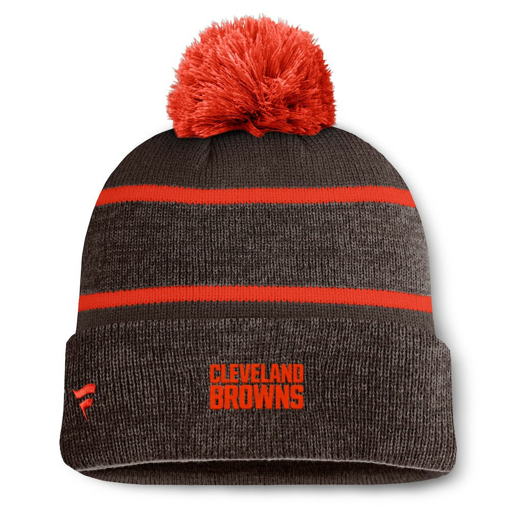 Cleveland Browns Holding Cuffed Knit Hat with Pom Brown | Fanatics