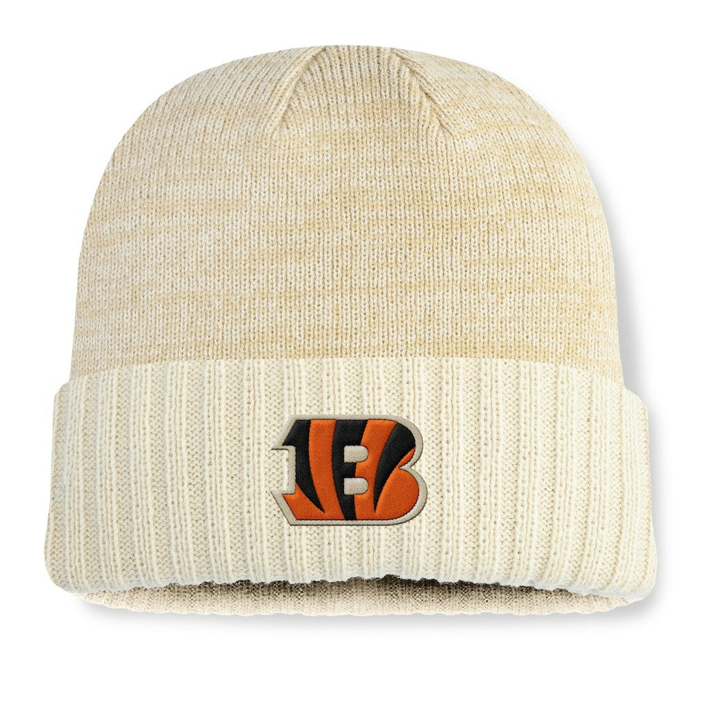 Cincinnati Bengals Block Cuffed Knit Hat Cream | Fanatics