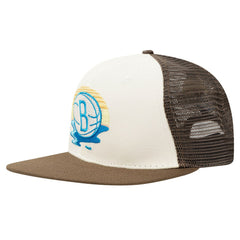 Brooklyn Nets Pro Standard Glint Sunset Snapback Hat Cream/Brown - NBA