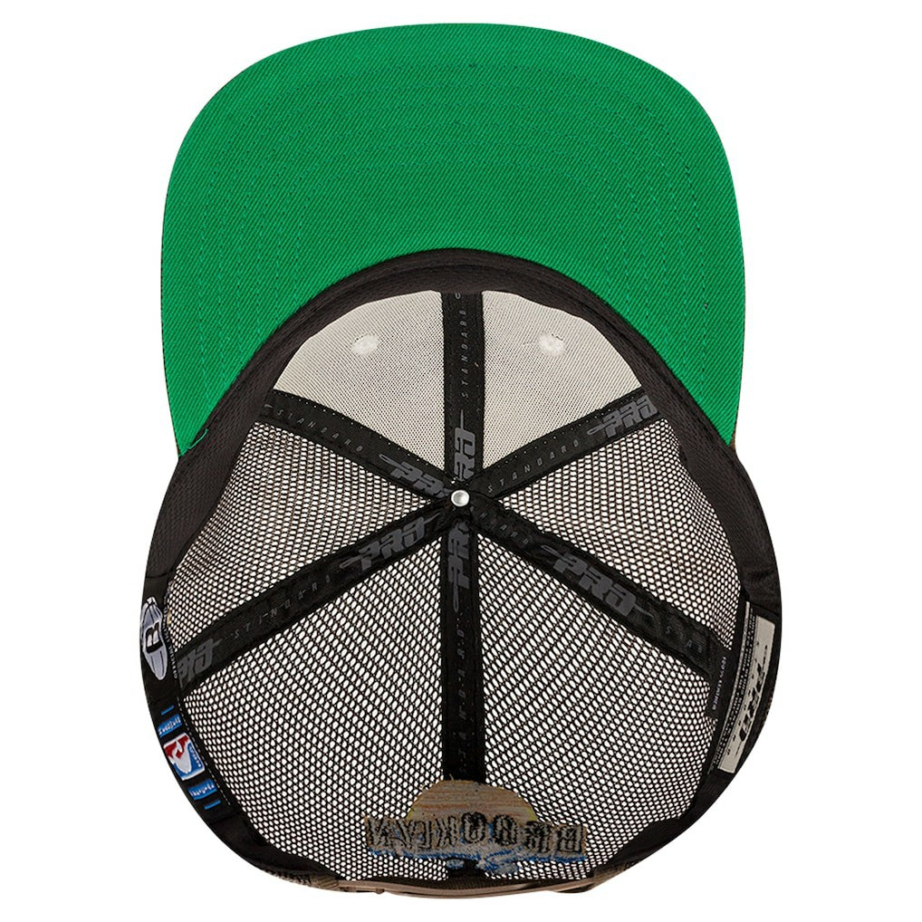 Brooklyn Nets Pro Standard Glint Sunset Snapback Hat Cream/Brown - NBA
