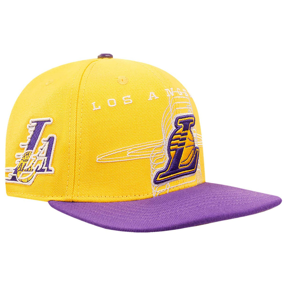 Los Angeles Lakers Pro Standard Logo Morph Snapback Hat Gold/Purple - NBA