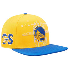 Golden State Warriors Pro Standard Logo Morph Snapback Hat Gold/Royal - NBA