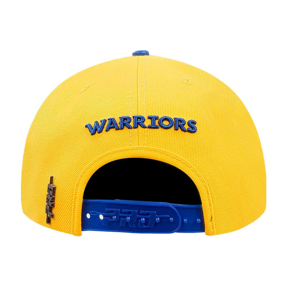 Golden State Warriors Pro Standard Logo Morph Snapback Hat Gold/Royal - NBA