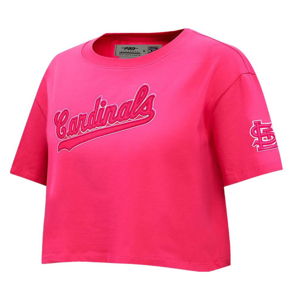 St. Louis Cardinals Pro Standard Women's Triple Pink Boxy Cropped T-Shirt - MLB