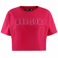 Boston Red Sox Pro Standard Women's Triple Pink Boxy Cropped T-Shirt - MLB