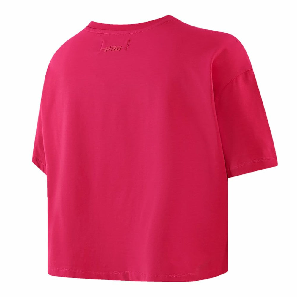 Boston Red Sox Pro Standard Women's Triple Pink Boxy Cropped T-Shirt - MLB