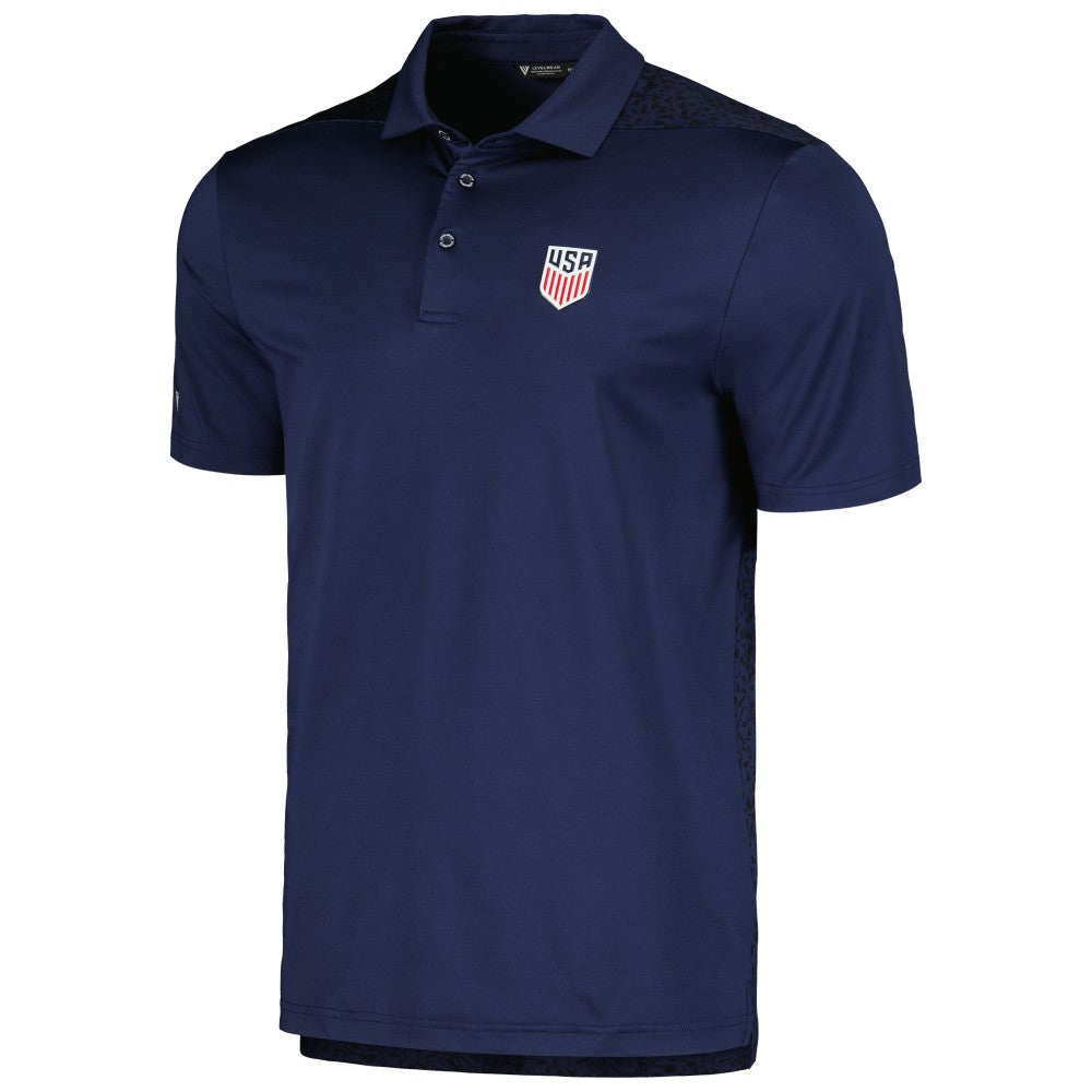 USMNT Levelwear Spry Performance Polo Navy - FIFA World CUP