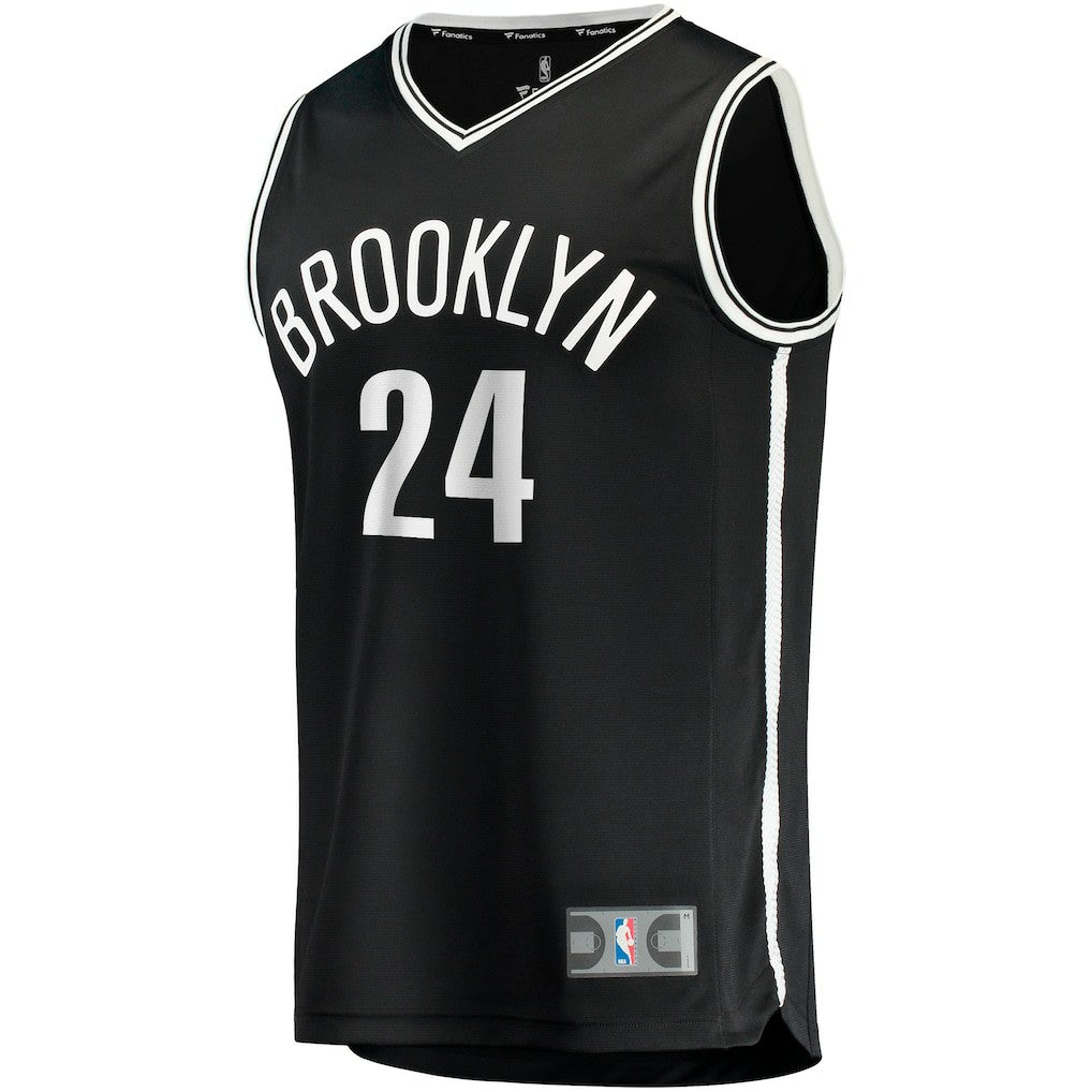 Cam Thomas Brooklyn Nets Big & Tall Fast Break Player Jersey Black Icon Edition - NBA