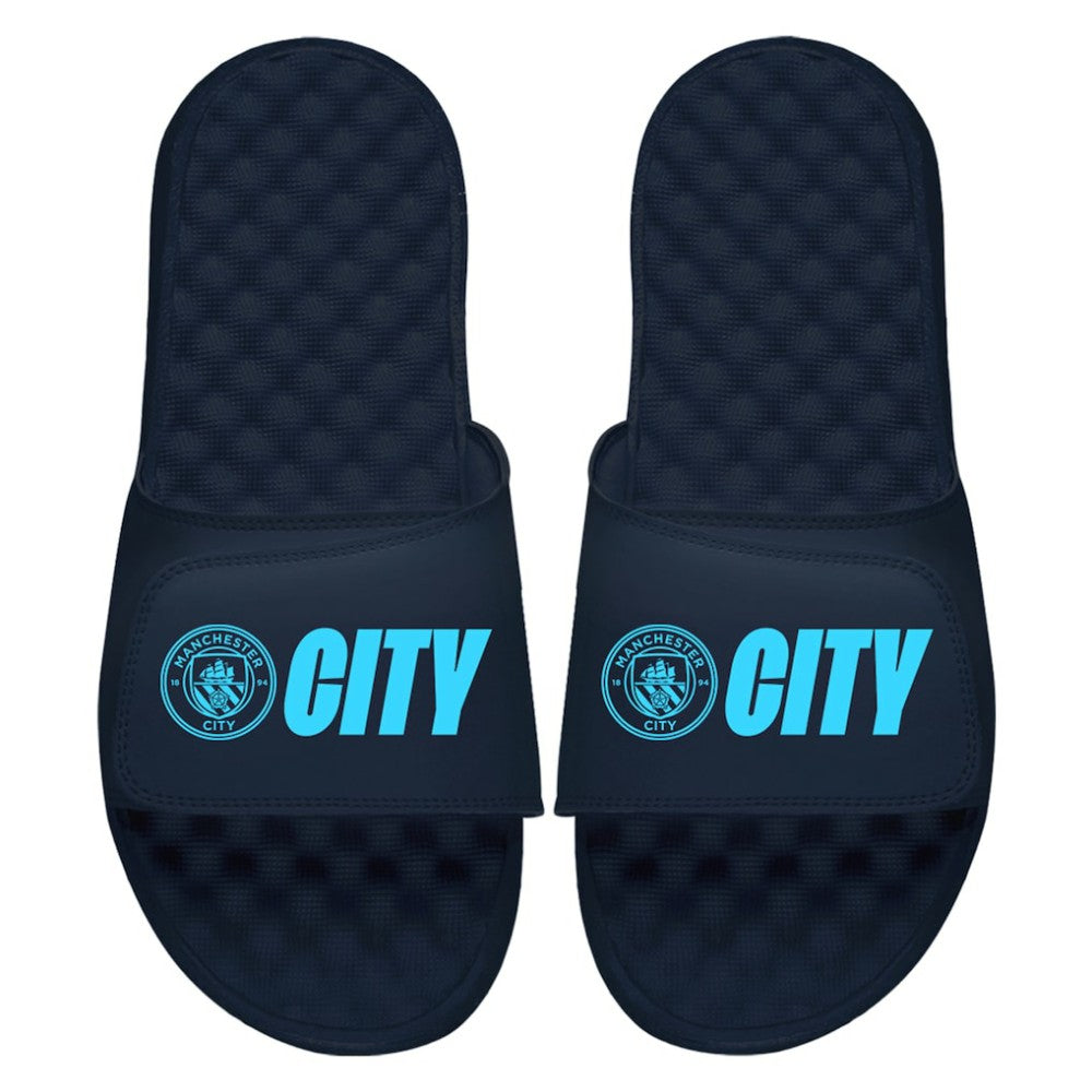 Manchester City ISlide Youth City Logo Slide Sandals Navy - FIFA World CUP