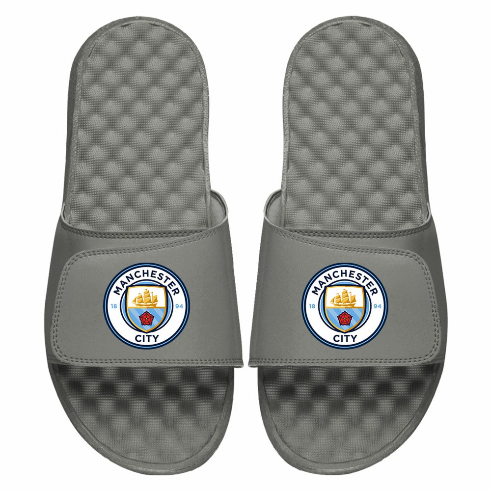 Manchester City ISlide Primary Logo Slide Sandals Gray - FIFA World CUP