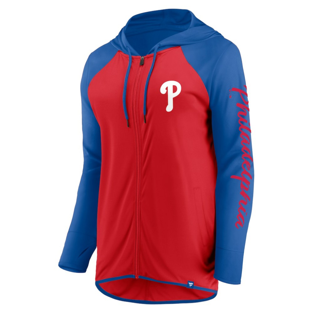 Philadelphia Phillies Fanatics Women's Script Sleeve Full-Zip Hoodie - MLB