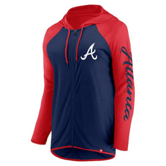 Atlanta Braves Fanatics Women's Script Sleeve Full-Zip Hoodie - MLB