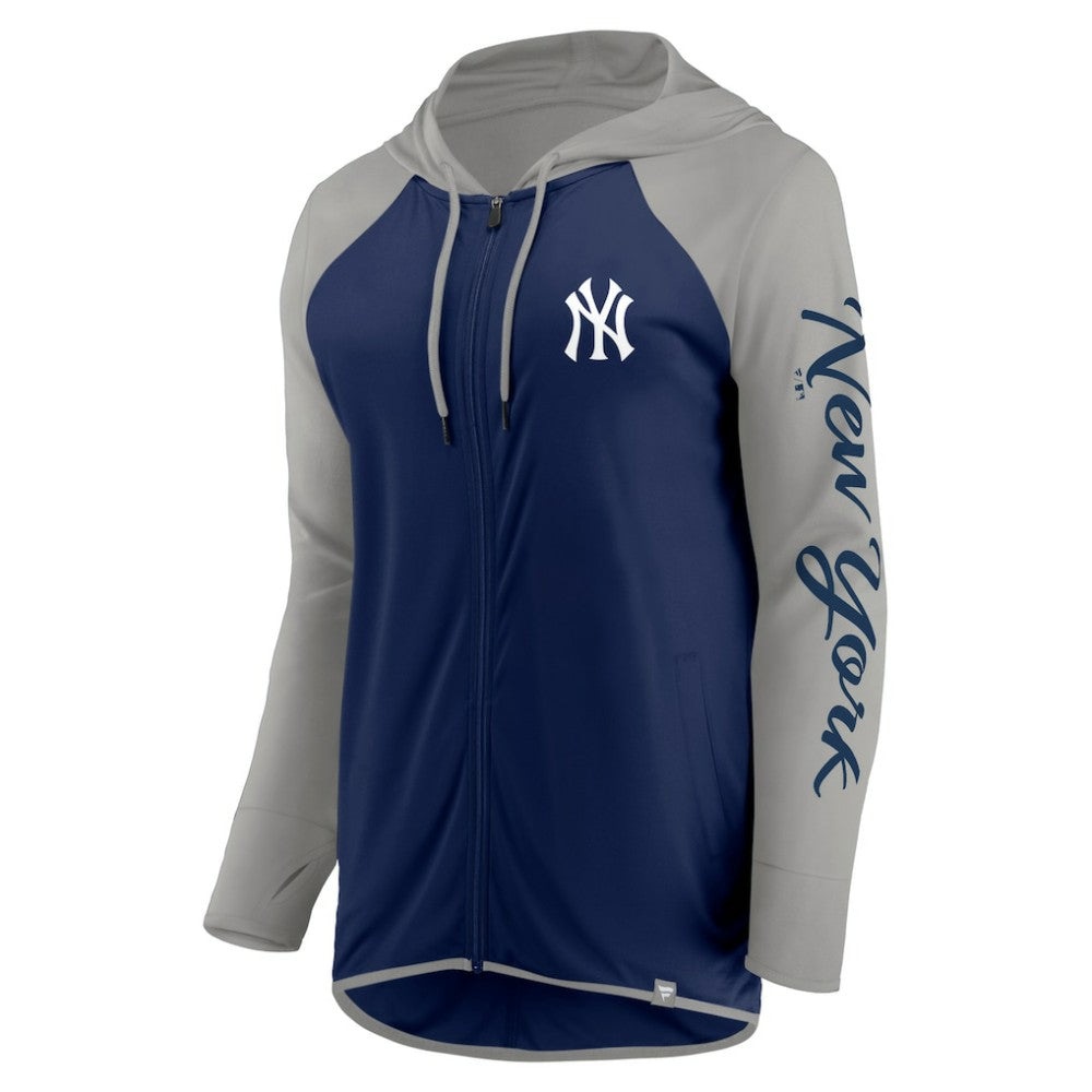 New York Yankees Fanatics Women's Script Sleeve Full-Zip Hoodie - MLB