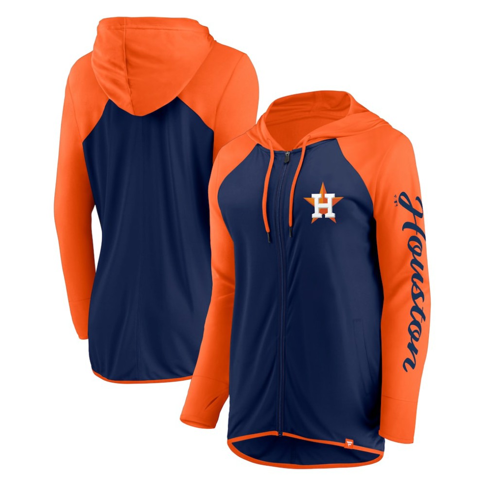 Houston Astros Fanatics Women's Script Sleeve Full-Zip Hoodie - MLB