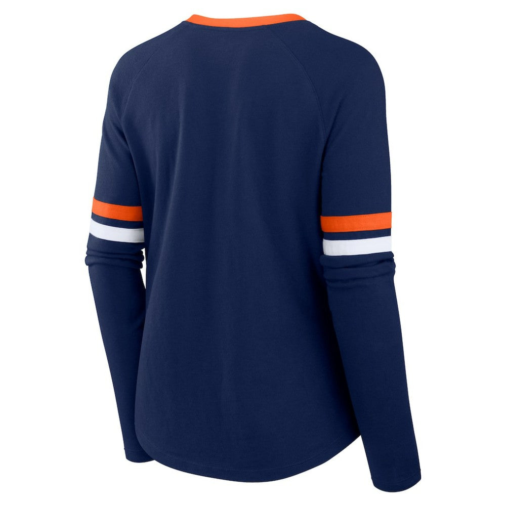Houston Astros Fanatics Women's Won & Done Raglan Lace-Up Long Sleeve T-Shirt - MLB