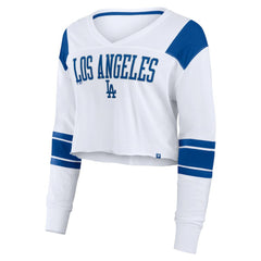 Los Angeles Dodgers Fanatics Women's Stretch Cropped Fashion Long Sleeve T-Shirt - MLB