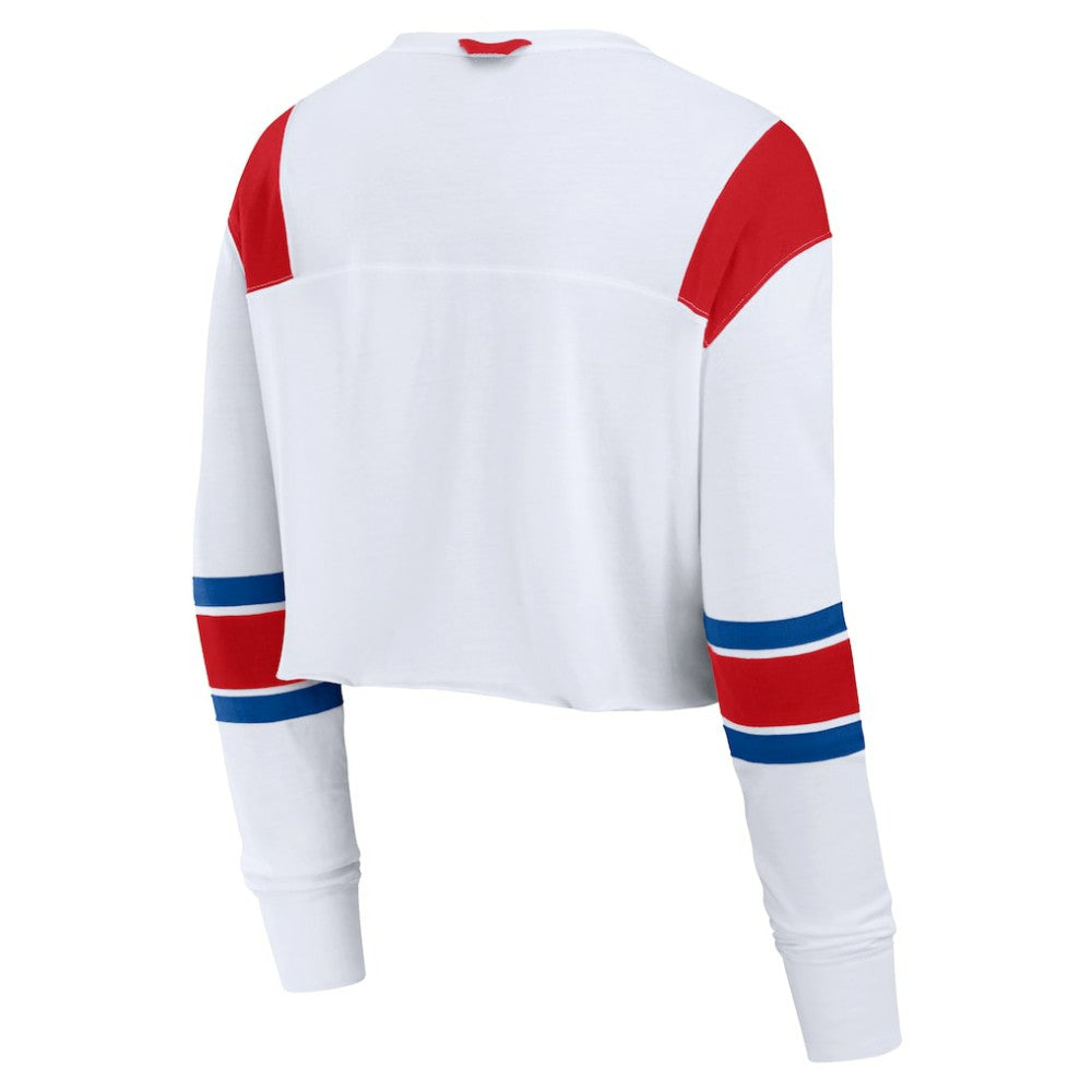 Philadelphia Phillies Fanatics Women's Stretch Cropped Fashion Long Sleeve T-Shirt - MLB