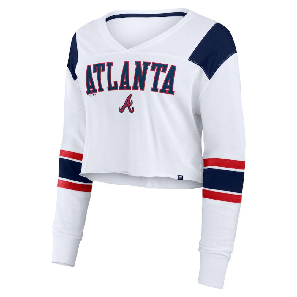 Atlanta Braves Fanatics Women's Stretch Cropped Fashion Long Sleeve T-Shirt - MLB