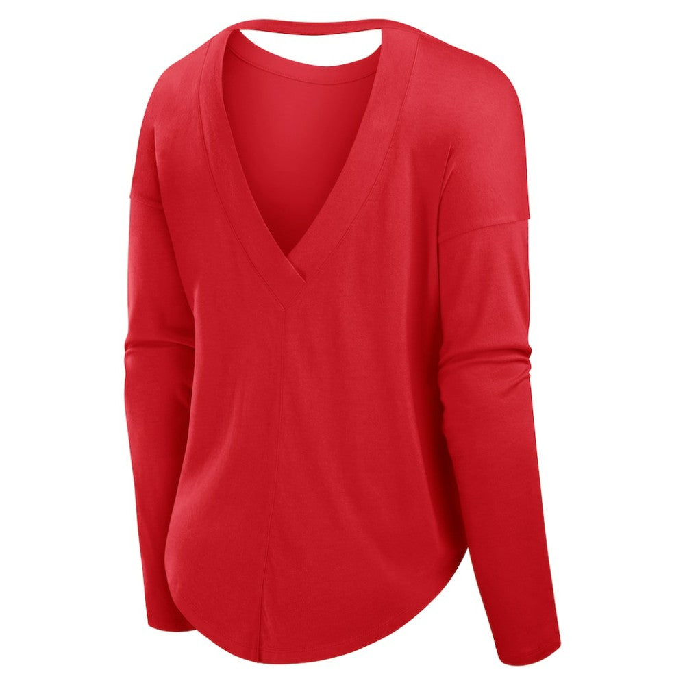 Philadelphia Phillies Fanatics Women's Core Boat Neck Long Sleeve T-Shirt  - MLB