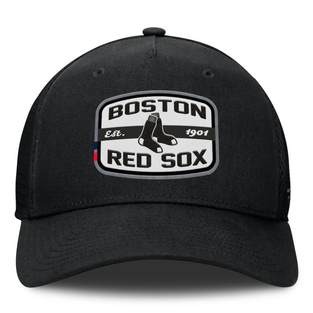 Boston Red Sox Fanatics Team Patch A-Frame Trucker Snapback Hat - MLB
