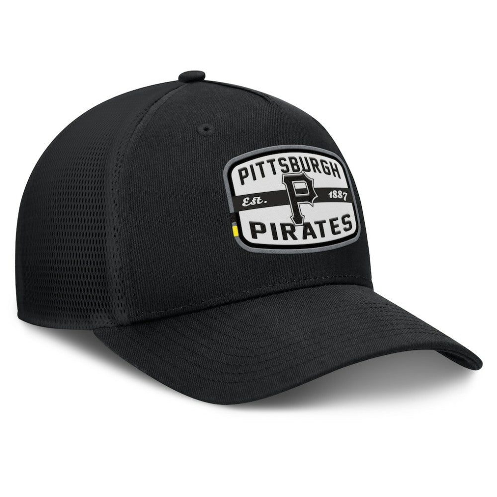 Pittsburgh Pirates Fanatics Team Patch A-Frame Trucker Snapback Hat - MLB
