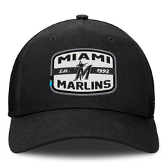 Miami Marlins Fanatics Team Patch A-Frame Trucker Snapback Hat - MLB