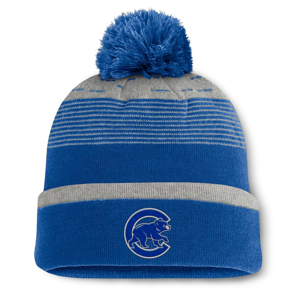 Chicago Cubs Fanatics Fundamental Gradient Cuffed Knit Hat with Pom - MLB