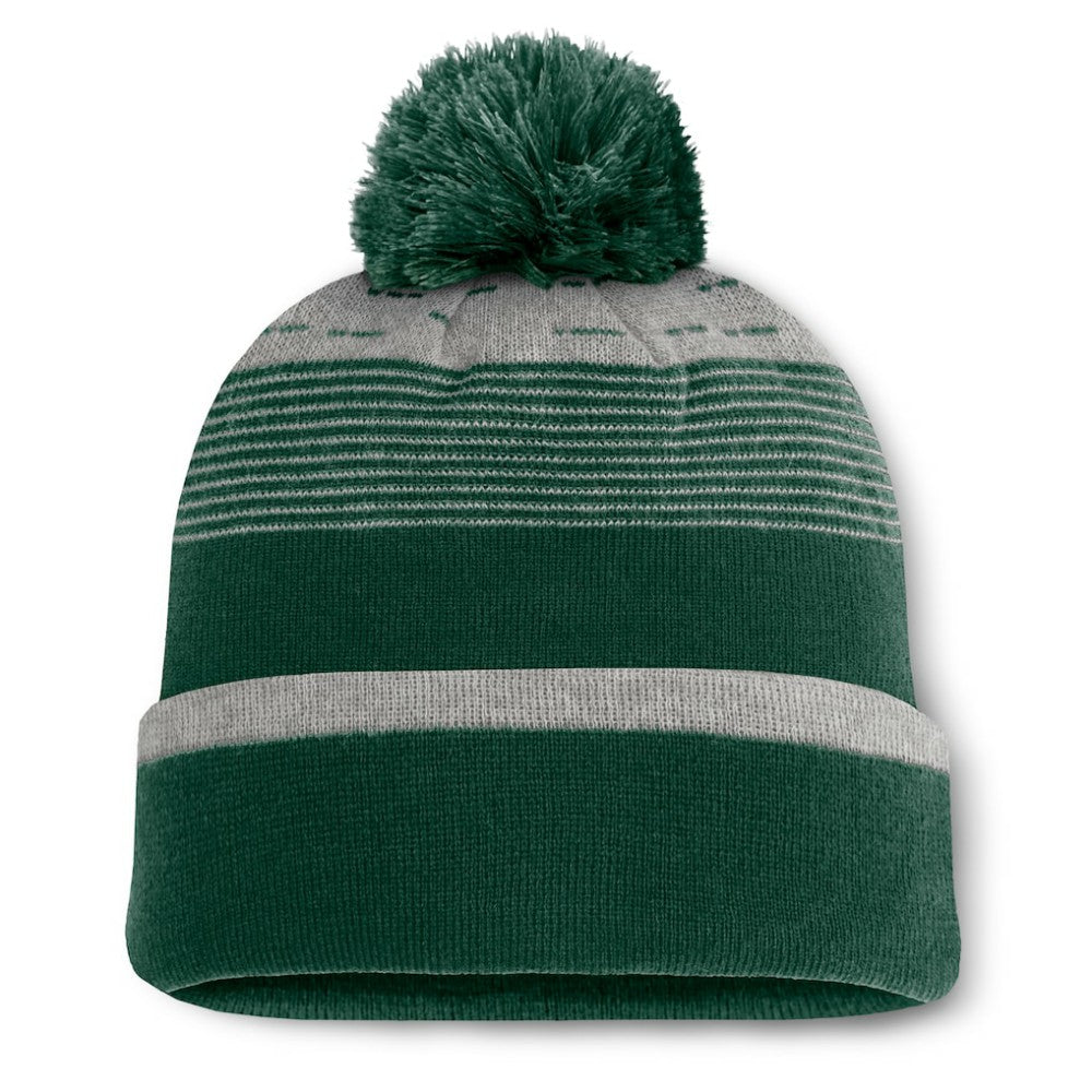 Athletics Fanatics Fundamental Gradient Cuffed Knit Hat with Pom - MLB