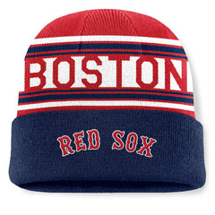Boston Red Sox Fanatics Fundamental Team Stripe Cuffed Knit Hat - MLB