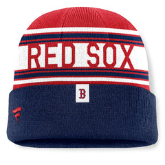 Boston Red Sox Fanatics Fundamental Team Stripe Cuffed Knit Hat - MLB