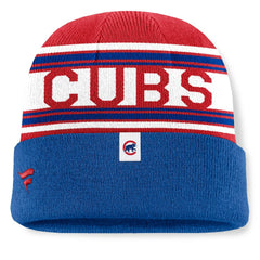 Chicago Cubs Fanatics Fundamental Team Stripe Cuffed Knit Hat - MLB