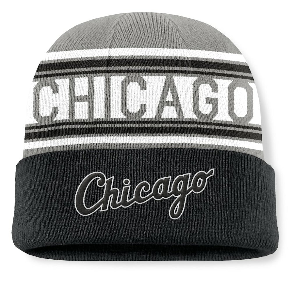 Chicago White Sox Fanatics Fundamental Team Stripe Cuffed Knit Hat - MLB