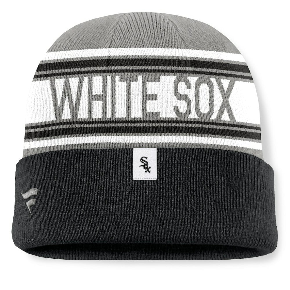 Chicago White Sox Fanatics Fundamental Team Stripe Cuffed Knit Hat - MLB