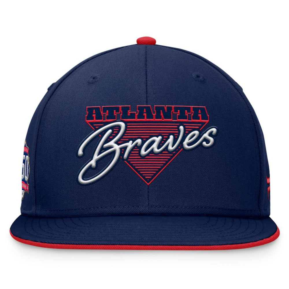 Atlanta Braves Fanatics Fundamental Tri-Script Fitted Hat - MLB